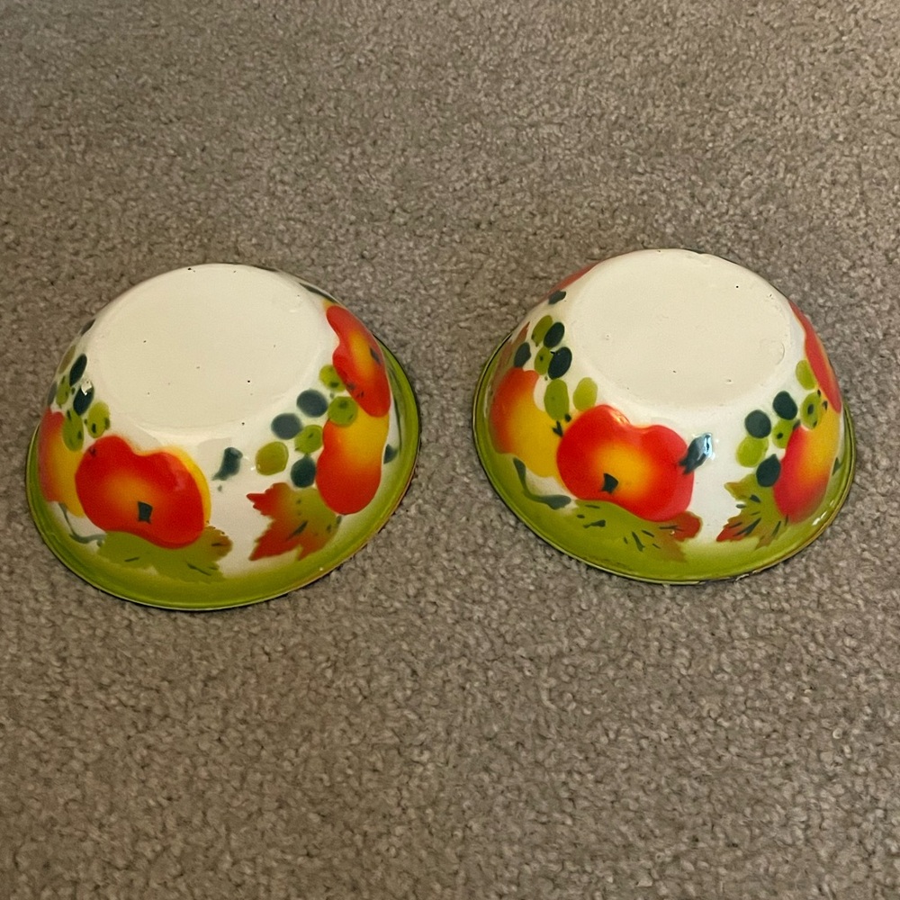 Vintage Enamelware Fruit Bowls